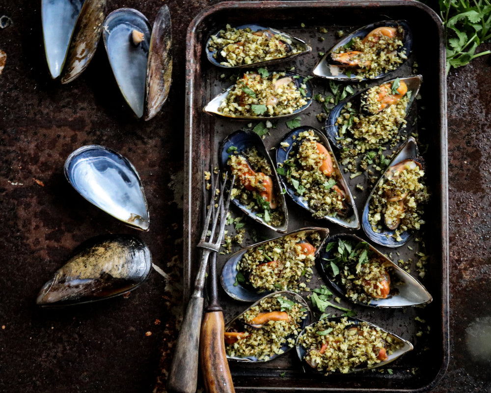 Coriander and Ginger Mussels