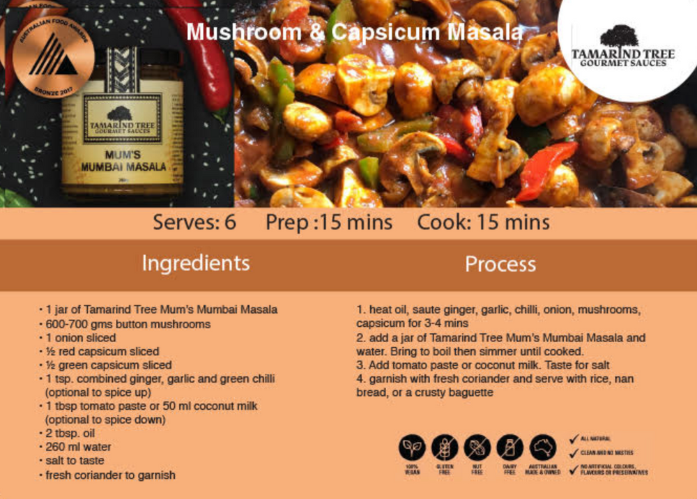 Mushroom & Capsicum Masala